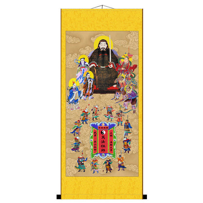 Taoist Patriarch Portrait Scroll Painting Feng Shui Exorcism Scroll Painting