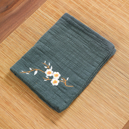 Tea Towel Water Absorbent Cloth Embroidered Cotton Linen Towel No Shedding China
