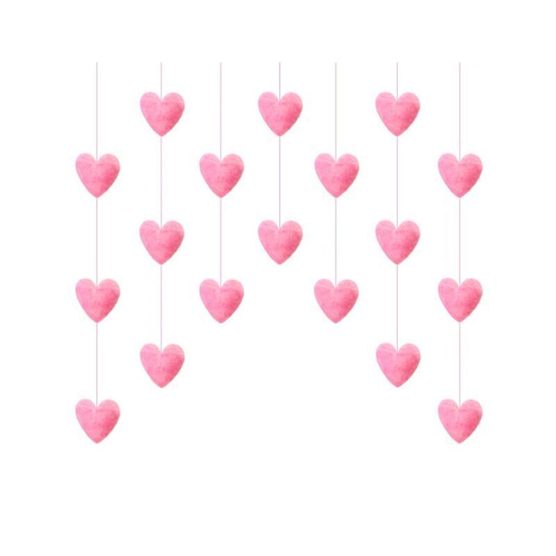 Heart Shaped Curtains Plastic Door Hanging Decoration String Pendants 60x65-95cm