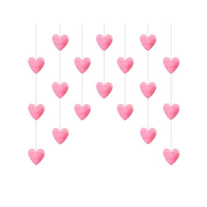 Heart Shaped Curtains Plastic Door Hanging Decoration String Pendants 60x65-95cm