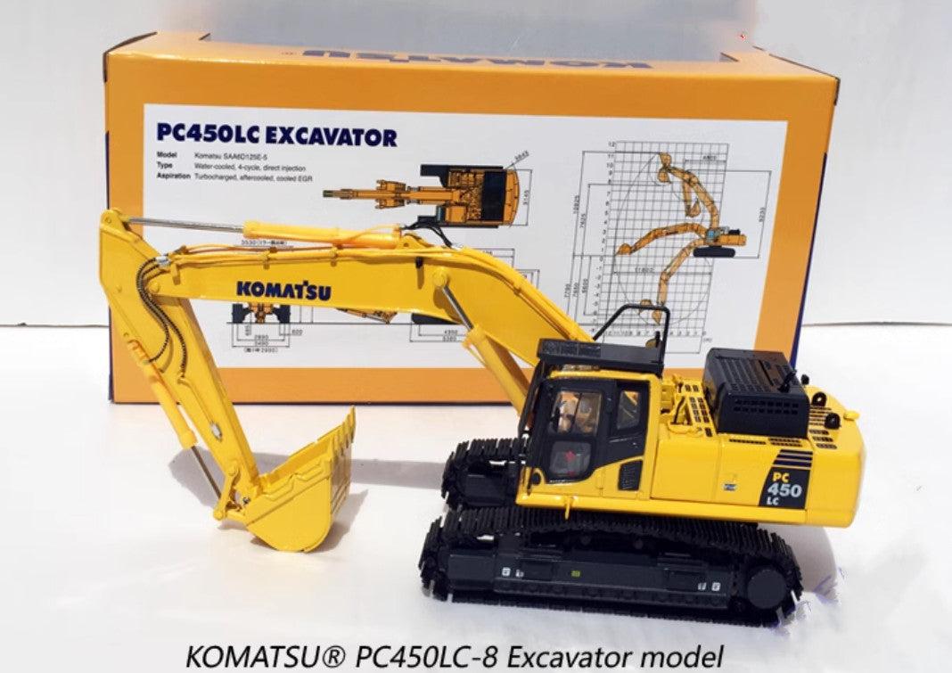 1:50 24CM PC450LC-8 Excavator Construction Machine Equipment Diecast Model