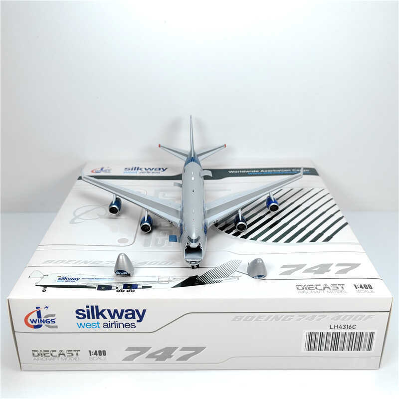1:400 JC Wings Silkway west airlines BOEING B747-400F Airplane Diecast Model