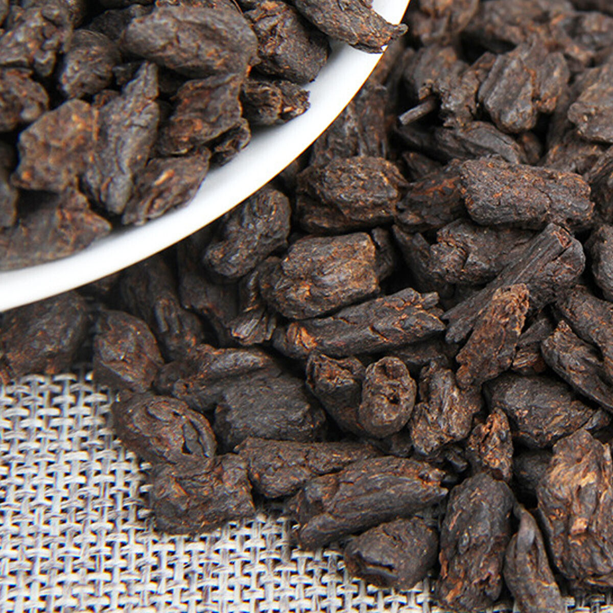 500g Yunnan Pu-erh Tea Glutinous Rice Fragrant Bamboo Basket Ripe Puer Tea Bulk