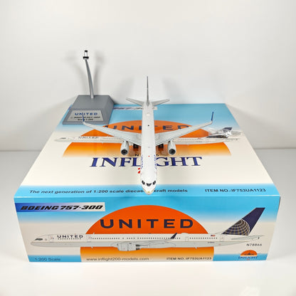 1:200 InFlight United B757-300 N78866 Passenger Airplane Diecast Plane Model