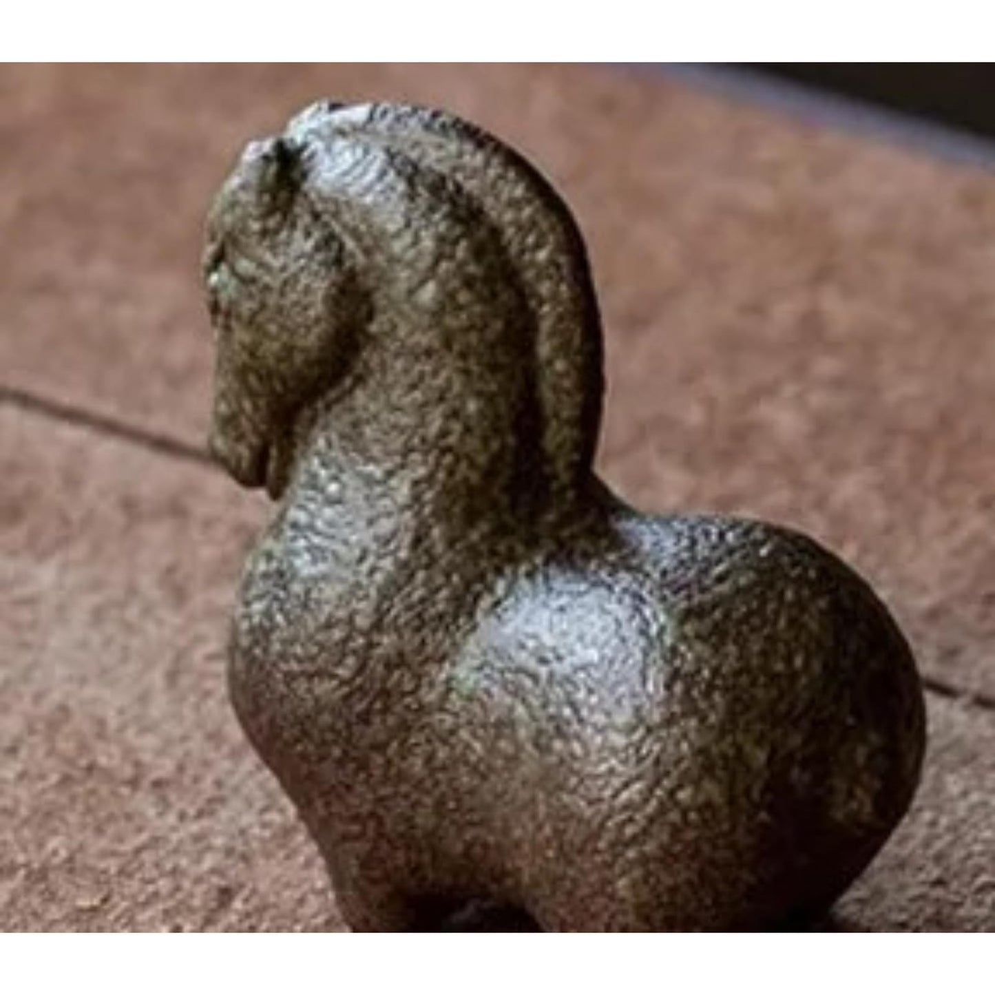 Horse Coarse Pottery Tea Pet Tea Ceremony 7.5cm 3in Animal Desktop Decor Crafts