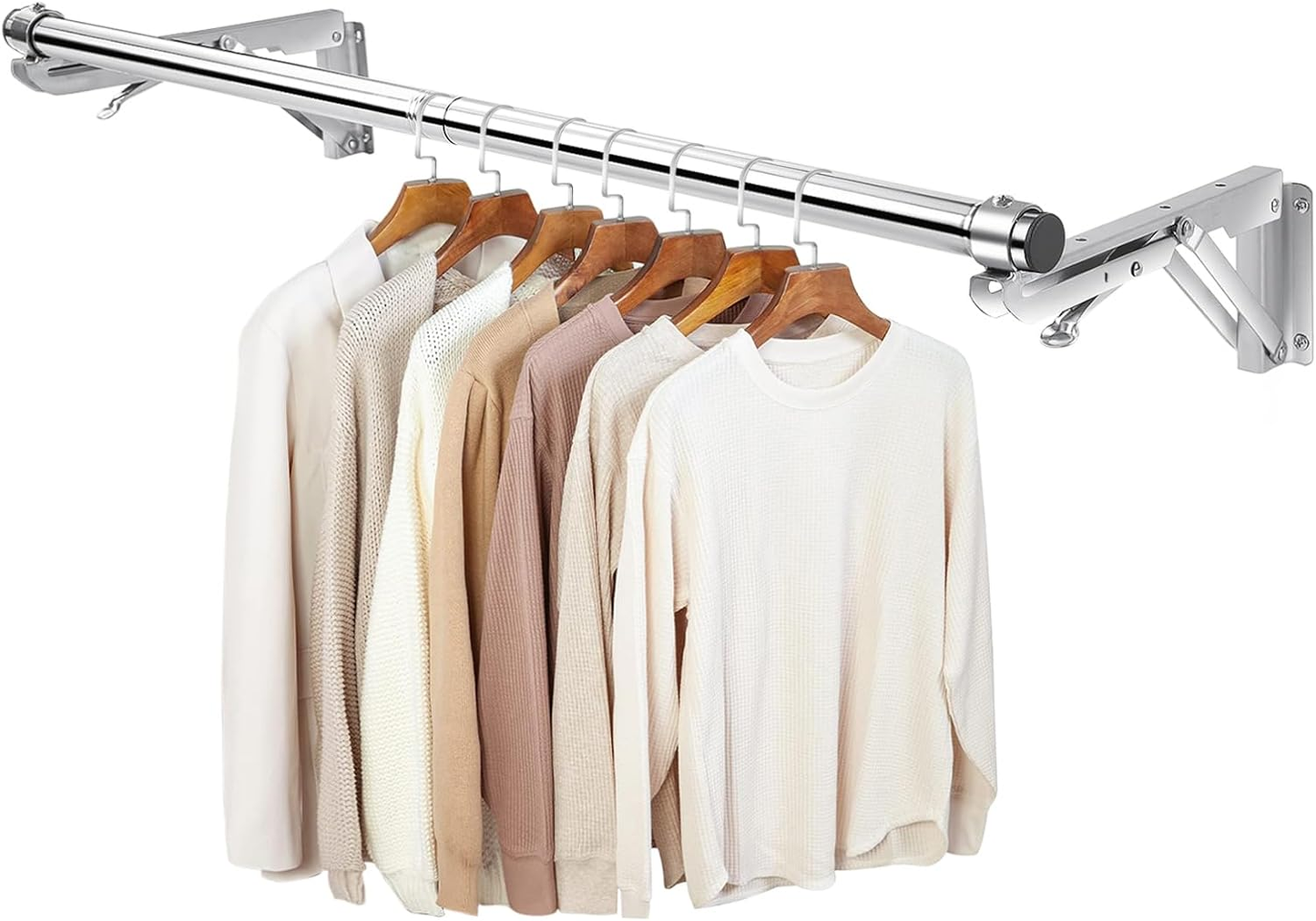 Foldable Wall Mounted Clothes Rack Stainless Steel Multi-Purpose Drying Hanger