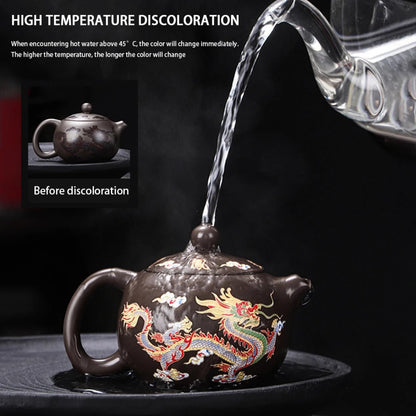 Teapot Color-changing Tea Pot 225ml 7.5oz Dragons Phoenixs Gongfu Tea Teapots