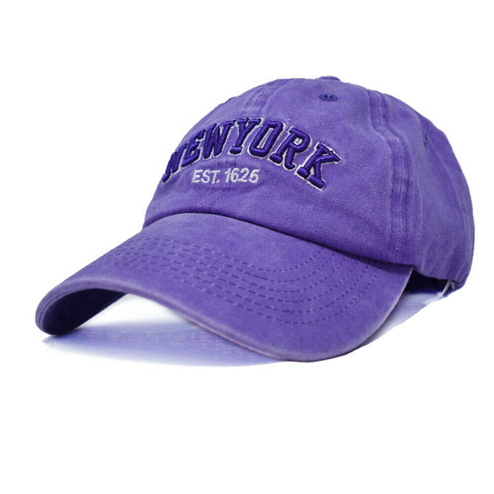 Mens Womens Washed Cotton Vintage NY Est.1625 Baseball Dad Cap Adjustable Hat