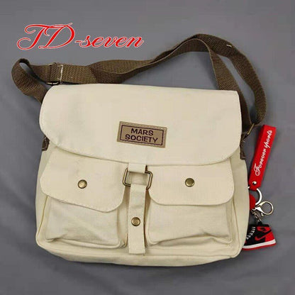 Women's Canvas Bag Department Messenger Bag Female Students Shoulder Bags 1 PC