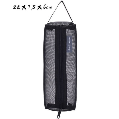 Nylon Small Square Mesh Makeup Case Three-dimensional Coin Purse Holder Bags 1PC