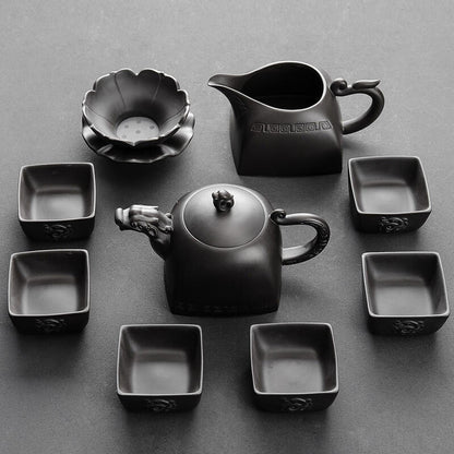 Complete Tea Set True Yixing Zisha Tea Pot Pitcher Matching Tea Cup Filter Net