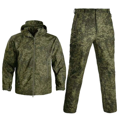 Jacket Shell Trainning Men Tactical Jackets+Pant Outdoor Army Hunting Suit
