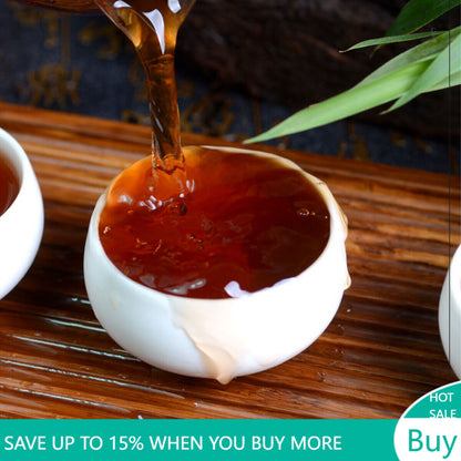 357g Pu-erh Cooked Tea Cake Ripe Tea Great Original Shu Pu'er Tea Made in China