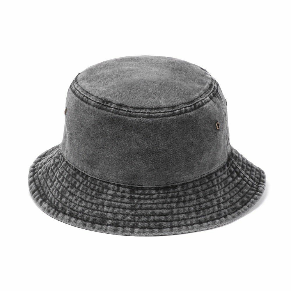 Women's Bucket Hats Retro Washed Cotton Foldable Fisherman Men Outdoor Sunscreen
