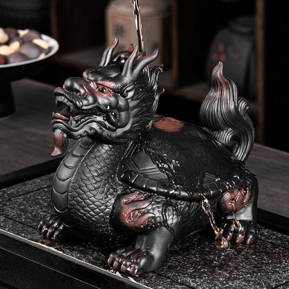 full handmade carved artware wealhty mascot business gift yixing zisha tea pet