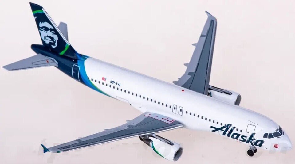 1:400 AeroClassics Alaska AIRBUS A320 Passenger Airplane Diecast Aircraft Model