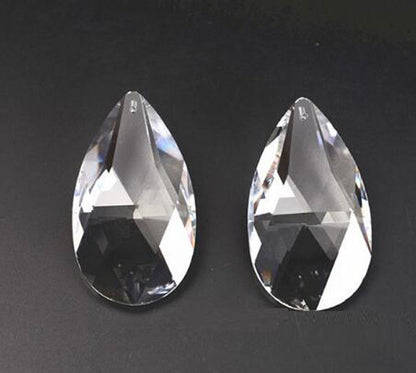 28/38/50/63/76mm Clear Glass Chandelier Crystal Prisms Lamp Parts Teardrop