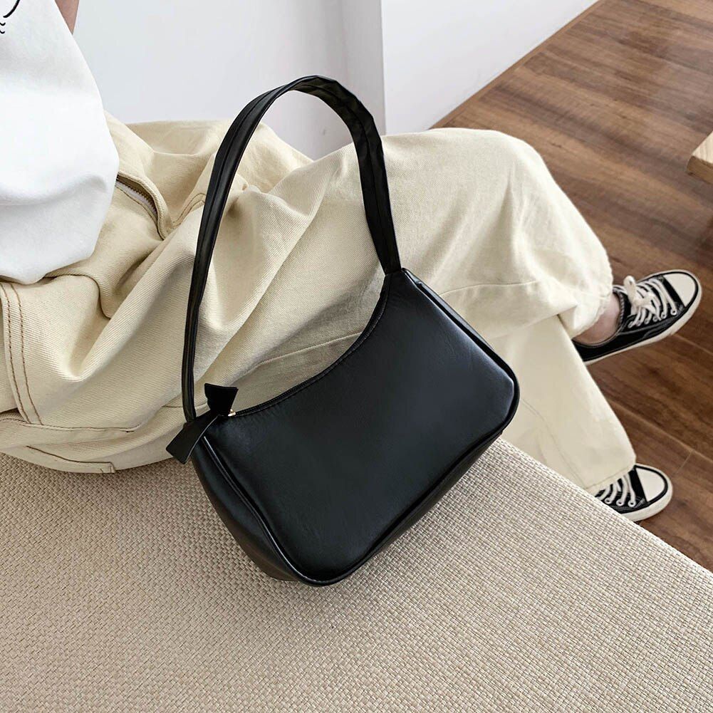 Women's Bag Solid Color Armpit Underarm Shoulder Bags Handbag Purse 270*160*60mm