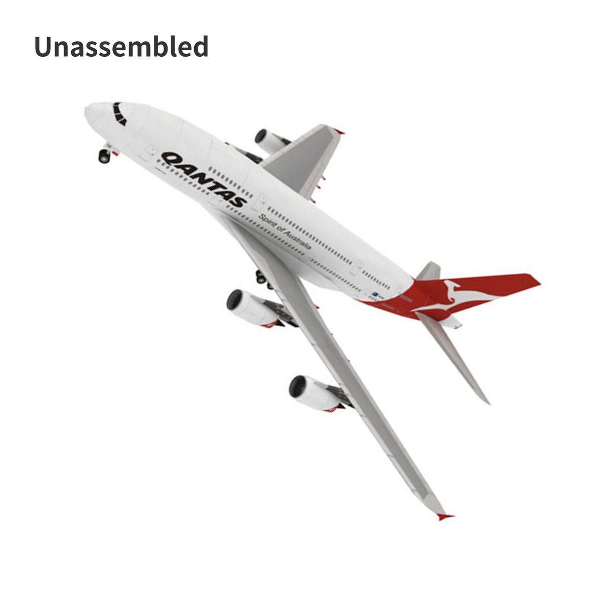 1/300 A380 Qantas Airways Civil Airliner Paper Model Unassembled Aircraft DIY e