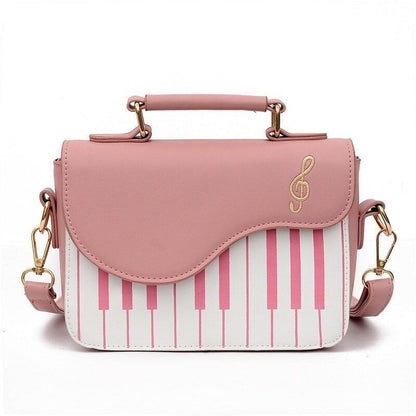 Piano Print Luxury Shoulder Bag Handbag Crossbody Purse Evening Totes Polyester