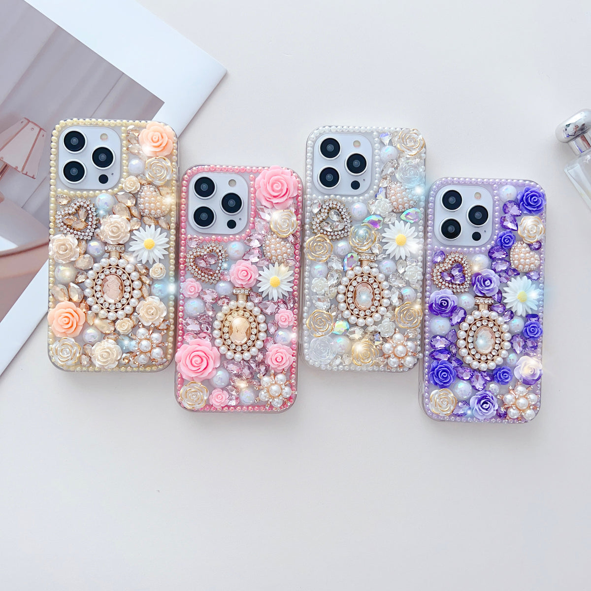 Luxury Bling Glitter Case for iPhone 17 ProMax/16/15 Bling Diamond Mobile Covers