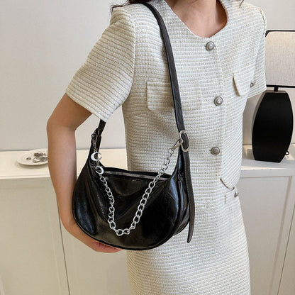 Chain Shoulder Bags Handbags Crossbody Synthetic Leather Underarm Shopper Purses