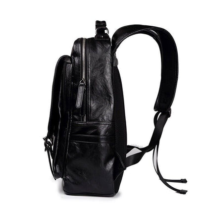 Men's Leather Backpack Shoulder Bag Weekender Travel Laptop Notebook School Bags