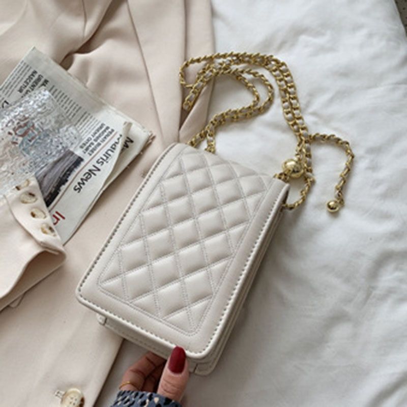 Phone Purse Diamond Chain Shoulder Bag Messenger Crossbody Purse 19*12*8CM Nylon