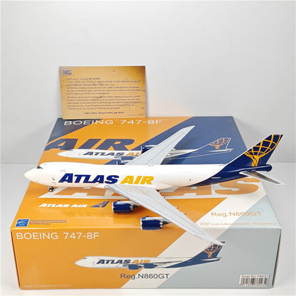 1:400 NG Model ATLAS AIR BOEING B747-8F Airplane Plane Diecast Aircraft Model