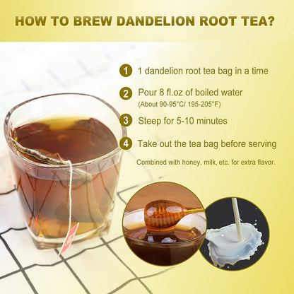 20 Teabags, 3 g/bag Organic - Dandelion Root Tea Bags,