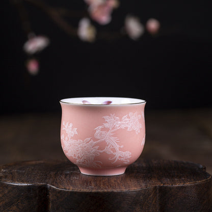 60ml One Cup Porcelain Kungfu Tea Cup Handpainted Ceramic Chinese Master Cup New