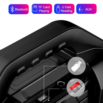 Corneta Bluetooth Bocina Parlante Altavoz Inalambrico LED & Microfono FM Karaoke