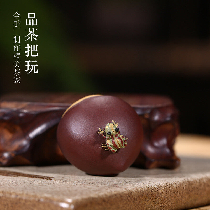 Creative Water Spray Tea Pet Tea Set Chestnut Frog Tea Play Sculpture Decoration