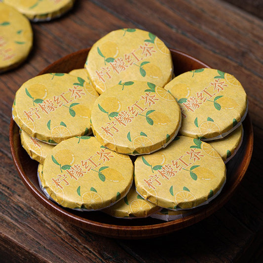 500g Lemon Black Tea Ancient Tree Yunnan Dianhong Small Tea Cake