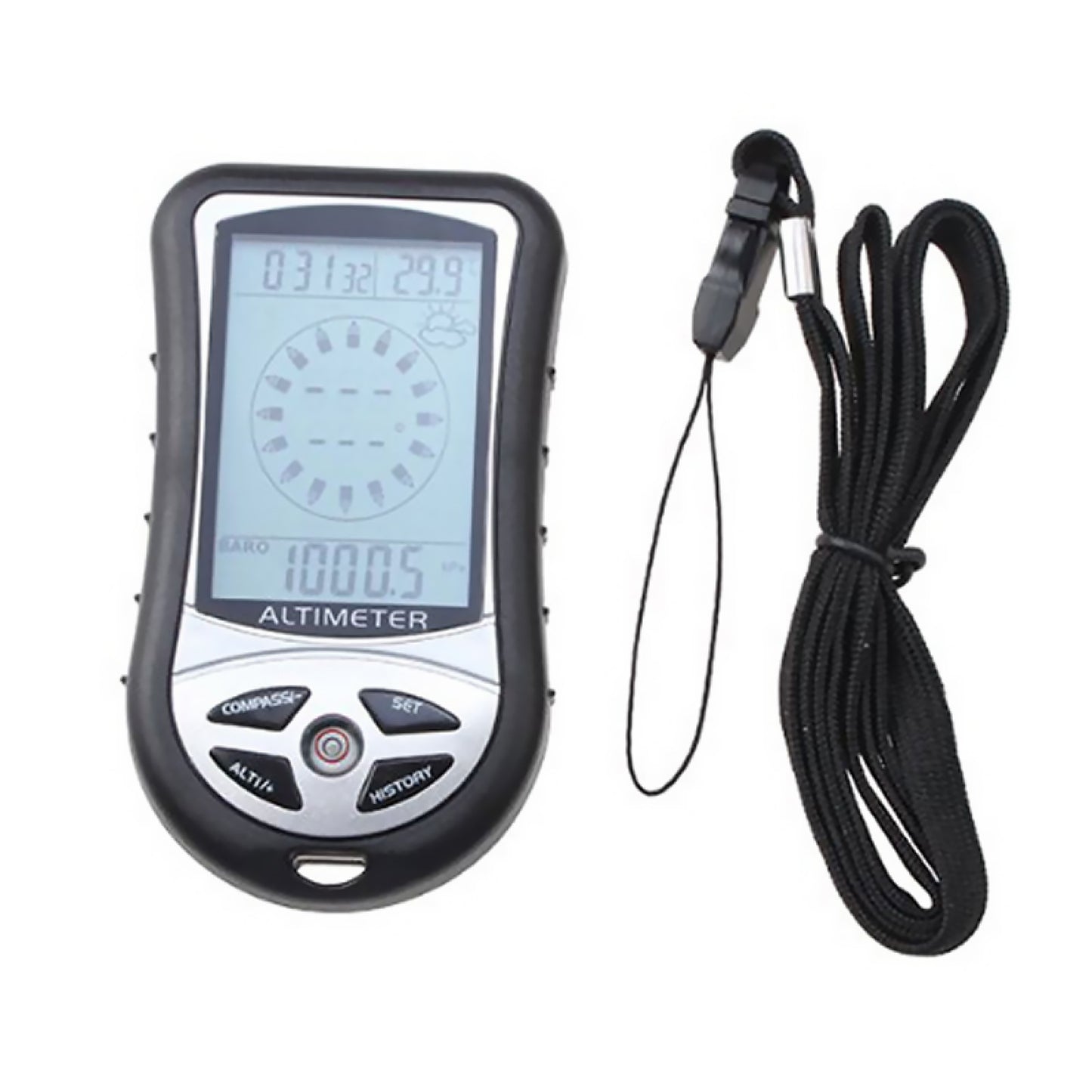 8 in1 Outdoor Hiking Hunting LED Digital Compass Altimeter Barometer Thermometer