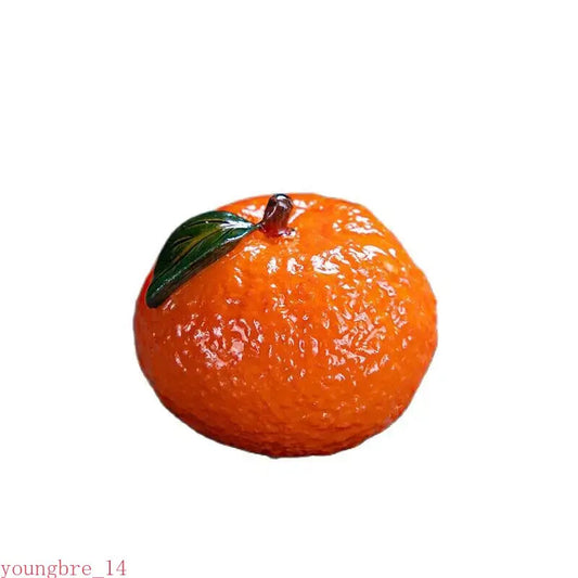 Chinese Resin Color Changing Tea Pet Orange Model Tea Figurine Ornament Tea Set