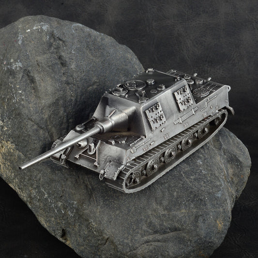 1:72 WW II Germany Jagdpanzer VI Jagdtiger Heavy Tank Model All-metal Silver