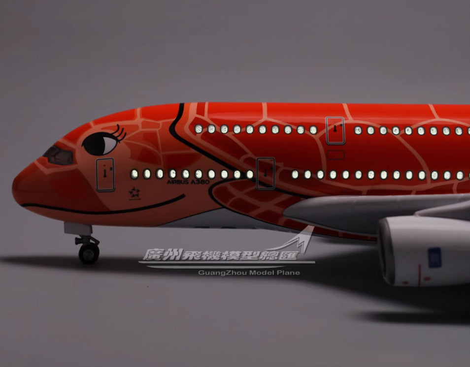 1:160 46CM ANA AIRBUS A380 Airplane Led Sound-controlled Light Resin Plane Model