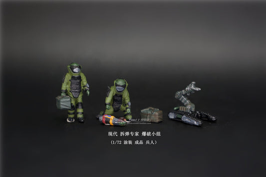 Homemade 1/72 Modern Bomb Disposal Expert Demolition Team 2-Persons Model