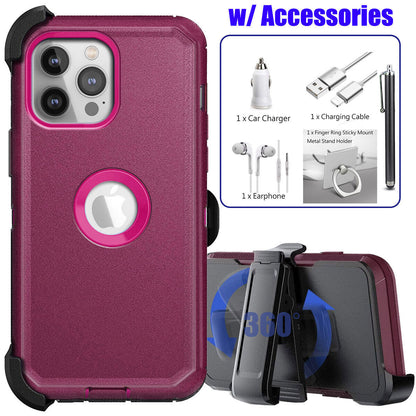 For Apple iPhone 14 Clip Belt Holster Case Shockproof Phone Cover Accessories