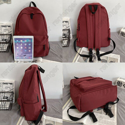 Travel Laptop Bag Student Waterproof Backpack School College 32*14*45CM Blue Red