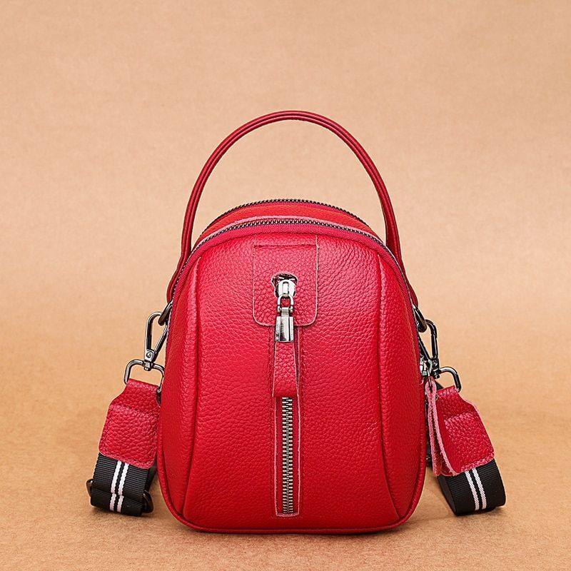 Genuine Leather Handbag High Quality Cowhide Shoulder Messenger Small Totes Bags