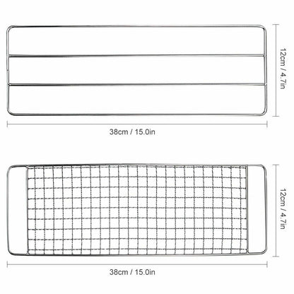 Stainless steel Barbecue Grill Pot Rack Net Mesh Rack Outdoor Camping Cookware