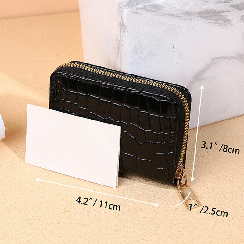 Womens Wallet Organ Style Card Holder Zipper Card Bag Multi-function Coin Purse