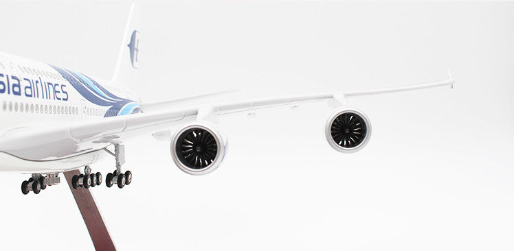 1:160 46CM Malaysia Airlines AIRBUS A380 Plane Landing Gear Resin Aircraft Model