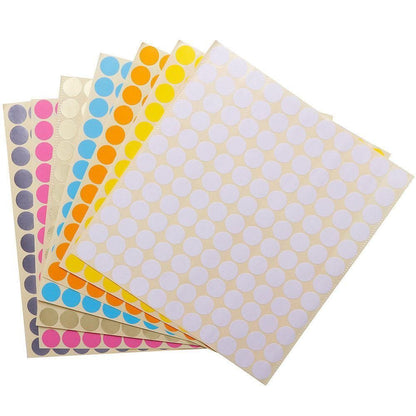 Paper Stickers 132Pcs Colorful Sheets Glass Essential Oil Bottle Caps Lid Labels