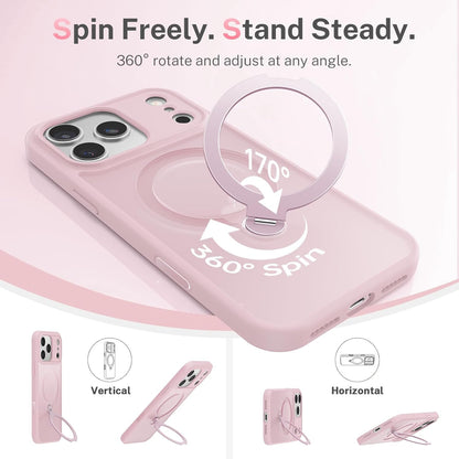 For Iphone 17 Pro Case: with 360° Spin Magnetic Stand, Camera Control Button, Fi