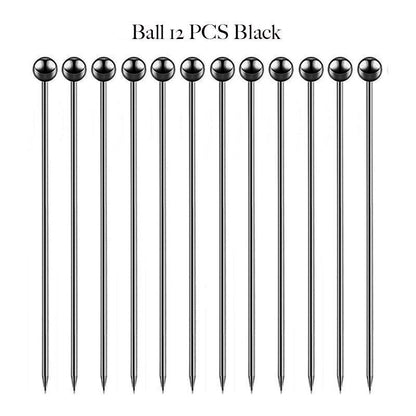 Cocktail Picks Fruit Sticks Bar Tool Drink Stirring Martini Accessory 11cm Metal