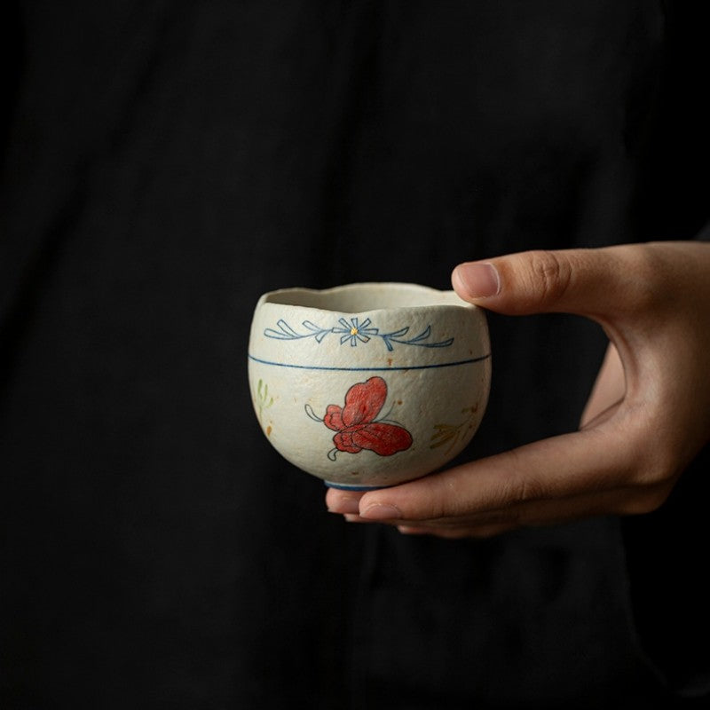 China Tea Cup Ceramic Master Cup 100ml Chinese Kungfu Tea Cup Handpainted Cups