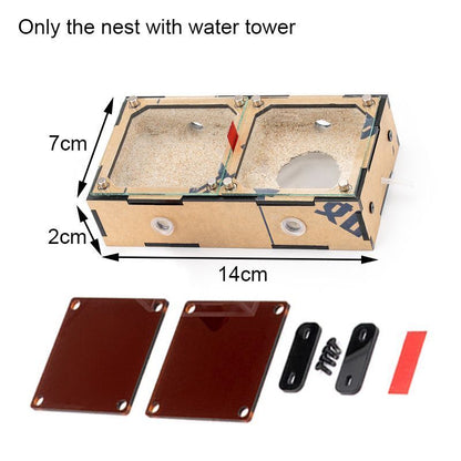 Ant Farm Concrete Water Tower Unlimited Expansion Anthill Insect Box 14x14x6.5cm